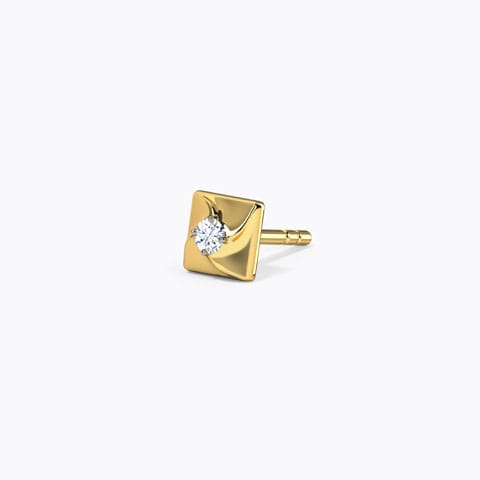 Jack Diamond Ear Stud for Men Diamond Earrings 18 Karat Yellow Gold Jack Diamond Ear Stud for Men