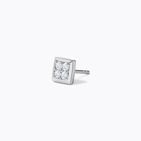 Paul Ear Diamond Stud for Men Diamond Earrings 14 Karat White Gold Paul Ear Diamond Stud for Men