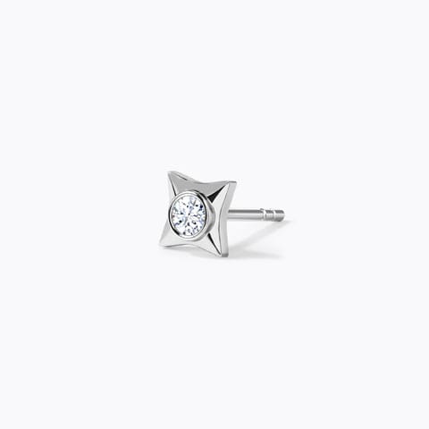 Marc Diamond Ear Stud for Men Diamond Earrings 14 Karat White Gold Marc Diamond Ear Stud for Men