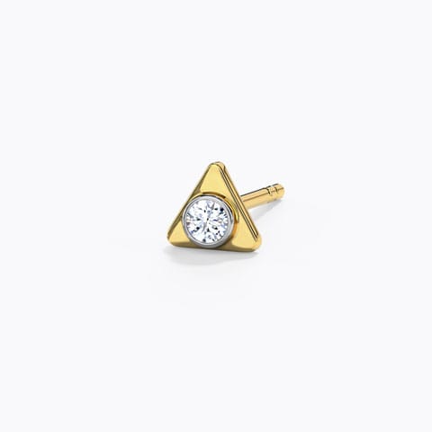 Calvin Diamond Ear Stud for Men Diamond Earrings 18 Karat Yellow Gold Calvin Diamond Ear Stud for Men