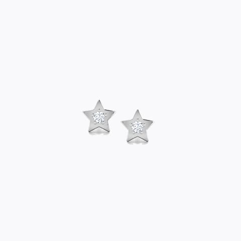 Star Shine Diamond Stud Earrings Diamond Earrings 18 Karat White Gold Star Shine Diamond Stud Earrings