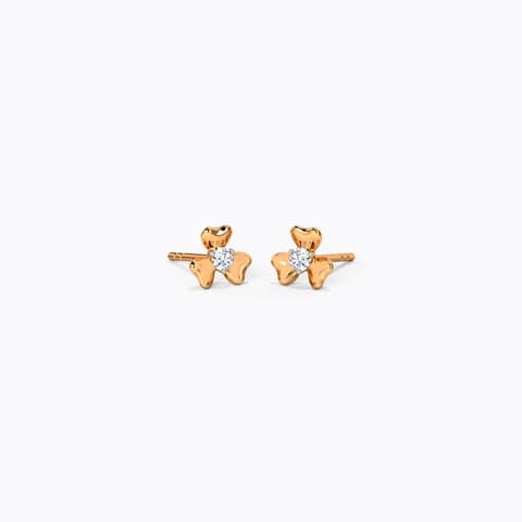 Tanisha Diamond Stud Earrings Diamond Earrings 18 Karat Rose Gold Tanisha Diamond Stud Earrings