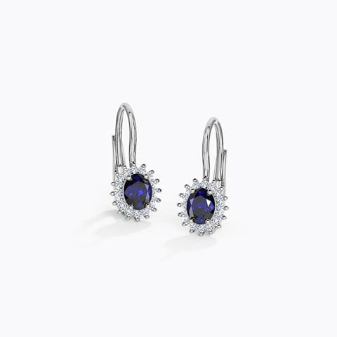 Glory Sparkle Diamond Hoop Earrings Diamond,Gemstone Earrings 18 Karat White Gold Glory Sparkle Diamond Hoop Earrings