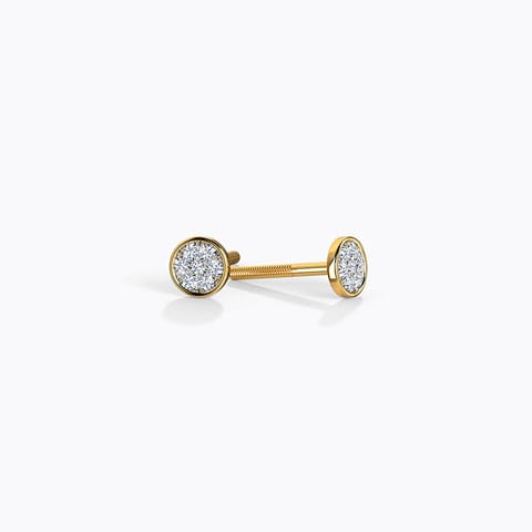 Star Diamond Stud Earrings Diamond Earrings 18 Karat Yellow Gold Star Diamond Stud Earrings