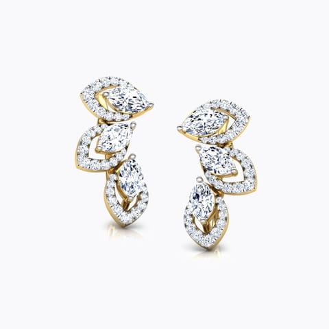 Glint Diamond Ear Cuffs Diamond Earrings 18 Karat Yellow Gold Glint Diamond Ear Cuffs