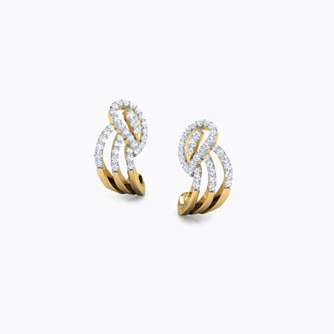 Paisley Hug Diamond Hoop Earrings Diamond Earrings 18 Karat Yellow Gold Paisley Hug Diamond Hoop Earrings