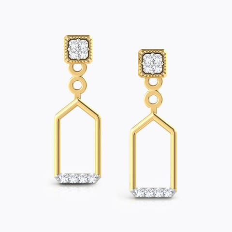 Daring Duet Diamond Ear Jackets Diamond Earrings 18 Karat Yellow Gold Daring Duet Diamond Ear Jackets