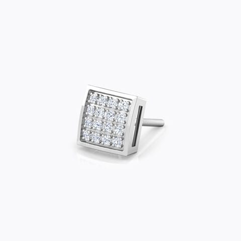 Darry Diamond Ear Stud for Men Diamond Earrings 14 Karat White Gold Darry Diamond Ear Stud for Men