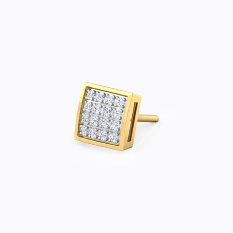 Darry Diamond Ear Stud for Men Diamond Earrings 18 Karat Yellow Gold Darry Diamond Ear Stud for Men