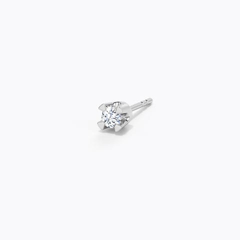Cyrus Ear Diamond Stud for Men Diamond Earrings 18 Karat White Gold Cyrus Ear Diamond Stud for Men