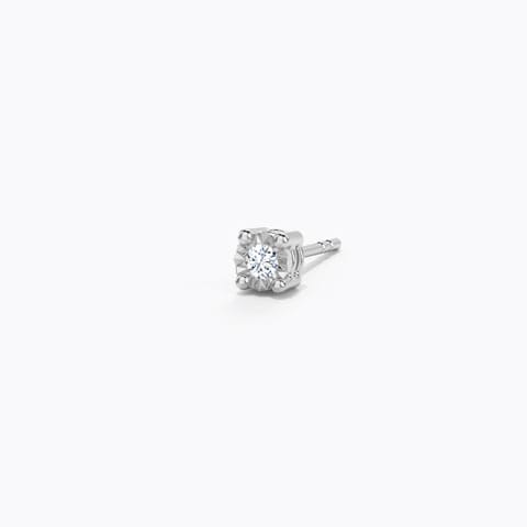 Mark Diamond Ear Stud for Men Diamond Earrings 18 Karat White Gold Mark Diamond Ear Stud for Men