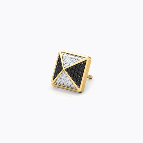 Nathan Gemstone Ear Stud for Men Diamond,Gemstone Earrings 18 Karat Yellow Gold Nathan Gemstone Ear Stud for Men