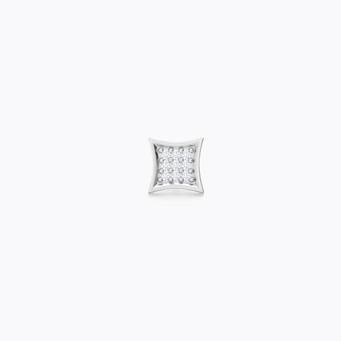 Mason Diamond Ear Stud for Men Diamond Earrings 18 Karat White Gold Mason Diamond Ear Stud for Men