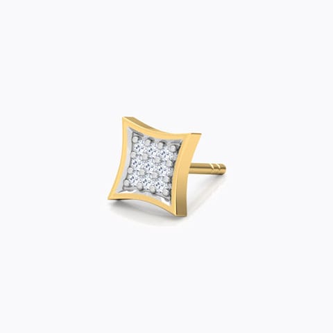 Mason Diamond Ear Stud for Men Diamond Earrings 18 Karat Yellow Gold Mason Diamond Ear Stud for Men