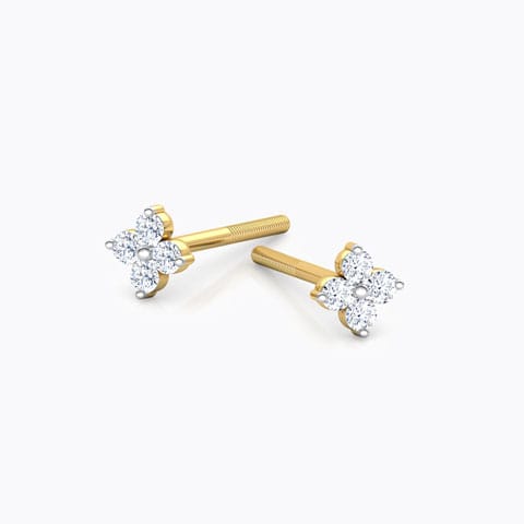 Starlight Kids' Diamond Earrings Diamond Earrings 18 Karat Yellow Gold Starlight Kids' Diamond Earrings