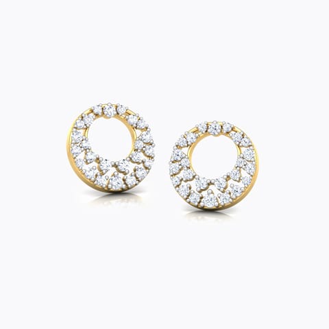 Sunshine Cluster Diamond Stud Earrings Diamond Earrings 18 Karat Yellow Gold Sunshine Cluster Diamond Stud Earrings