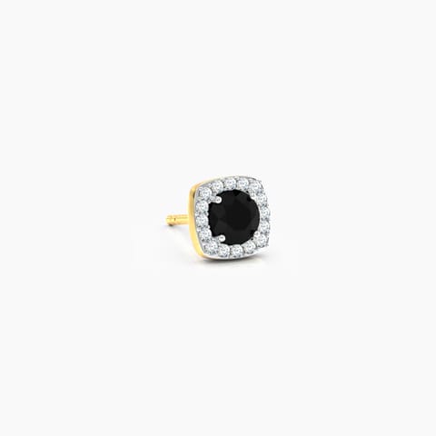 Garry Gemstone Ear Stud for Men Diamond,Gemstone Earrings 14 Karat Yellow Gold Garry Gemstone Ear Stud for Men