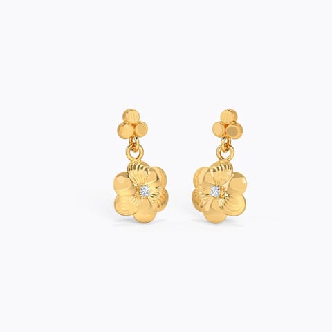Gold Crush Diamond Drop Earrings Diamond Earrings 18 Karat Yellow Gold Gold Crush Diamond Drop Earrings