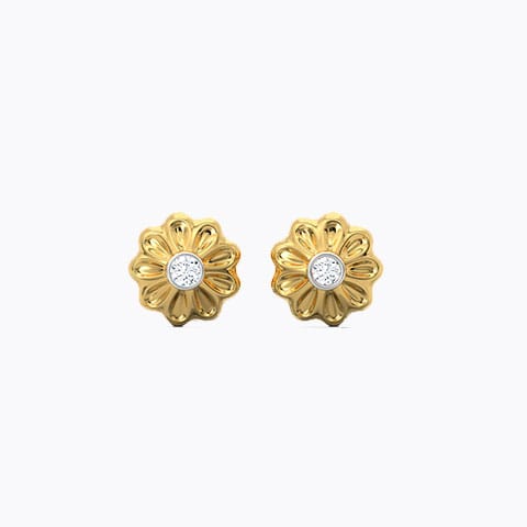 Vanya Diamond Stud Earrings Diamond Earrings 18 Karat Yellow Gold Vanya Diamond Stud Earrings