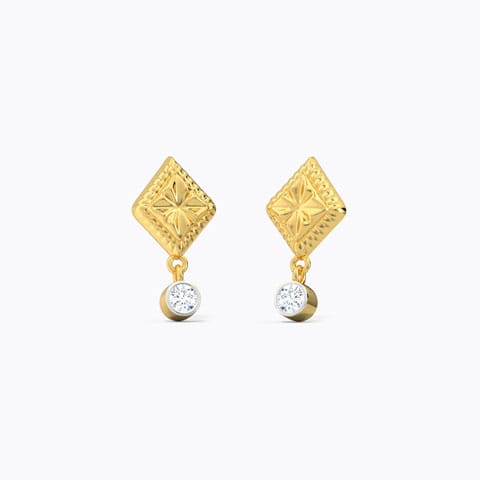 Ishika Quad Diamond Stud Earrings Diamond Earrings 18 Karat Yellow Gold Ishika Quad Diamond Stud Earrings
