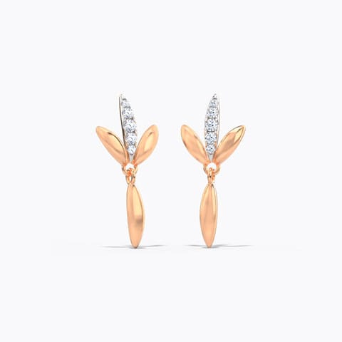 Giselle Diamond Drop Earrings Diamond Earrings 14 Karat Rose Gold Giselle Diamond Drop Earrings