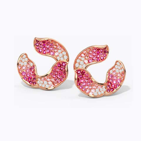 Lily Sparkle Gemstone Hoop Earrings Diamond,Gemstone Earrings 18 Karat Rose Gold Lily Sparkle Gemstone Hoop Earrings