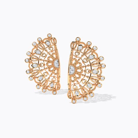 Savi Diamond Stud Earrings Diamond Earrings 18 Karat Rose Gold Savi Diamond Stud Earrings