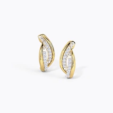 Cora Diamond Hoop Earrings Diamond Earrings 14 Karat Yellow Gold Cora Diamond Hoop Earrings