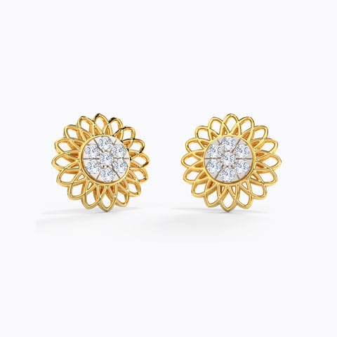 Evie Detachable Diamond Stud Earrings Diamond Earrings 14 Karat Yellow Gold Evie Detachable Diamond Stud Earrings