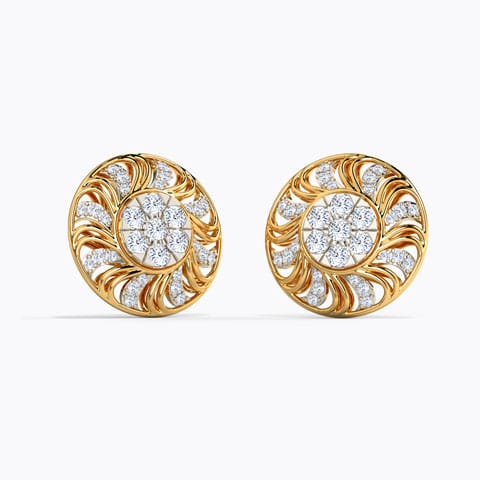 Varina Detachable Diamond Stud Earrings Diamond Earrings 14 Karat Yellow Gold Varina Detachable Diamond Stud Earrings