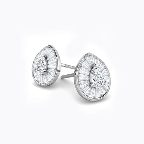 Seeded with Confidence Diamond Stud Earrings Diamond Earrings 18 Karat White Gold Seeded with Confidence Diamond Stud Earrings