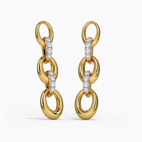 First Dance Diamond Drop Earrings Diamond Earrings 14 Karat Yellow Gold First Dance Diamond Drop Earrings