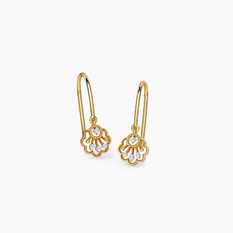 Gleaming Streak Diamond Drop Earrings Diamond Earrings 14 Karat Yellow Gold Gleaming Streak Diamond Drop Earrings
