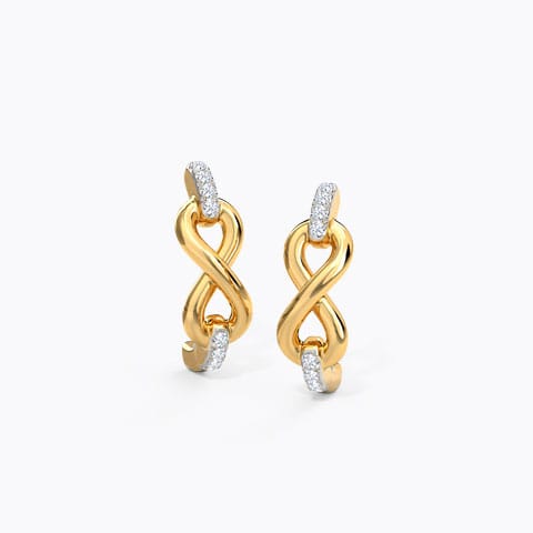 Get Groovy Diamond Hoop Earrings Diamond Earrings 14 Karat Yellow Gold Get Groovy Diamond Hoop Earrings