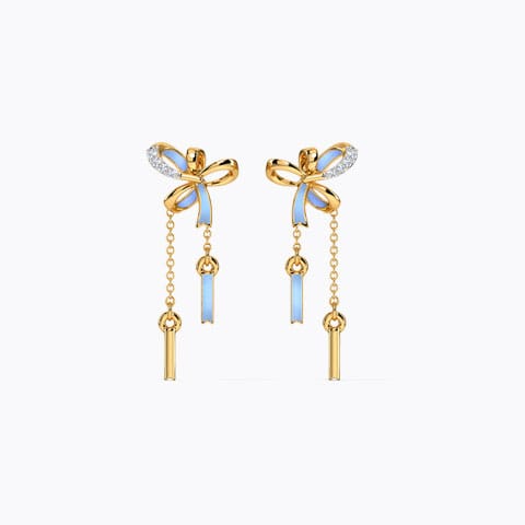 Tassel Dazzle Diamond Drop Earrings Diamond Earrings 14 Karat Yellow Gold Tassel Dazzle Diamond Drop Earrings