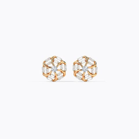 Anya Majestic Diamond Stud Earrings Diamond Earrings 14 Karat Rose Gold Anya Majestic Diamond Stud Earrings