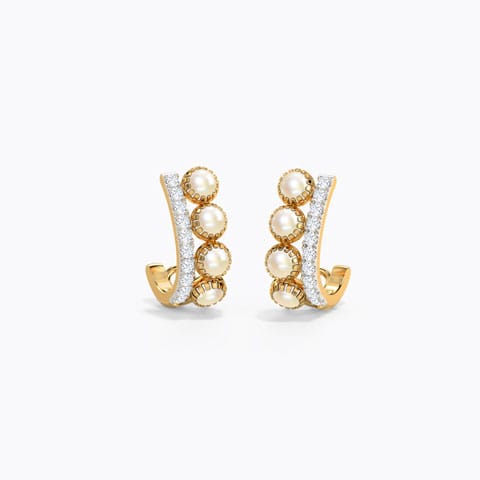 Zeel Gemstone Hoop Earrings Diamond,Gemstone Earrings 14 Karat Yellow Gold Zeel Gemstone Hoop Earrings