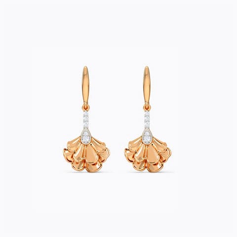 Rylie Diamond Drop Earrings Diamond Earrings 14 Karat Rose Gold Rylie Diamond Drop Earrings
