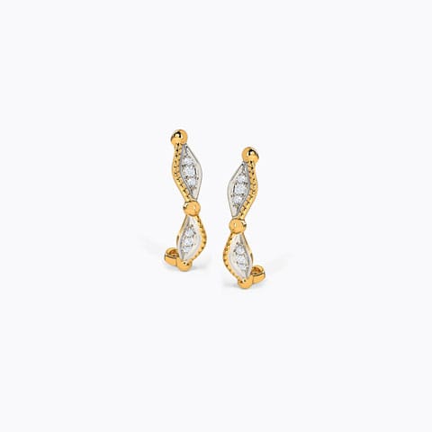 Naomi Diamond Hoop Earrings Diamond Earrings 14 Karat Yellow Gold Naomi Diamond Hoop Earrings