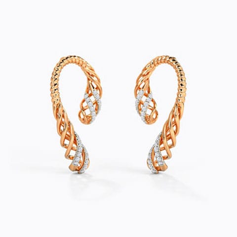 Anahi Diamond Drop Earrings Diamond Earrings 14 Karat Rose Gold Anahi Diamond Drop Earrings