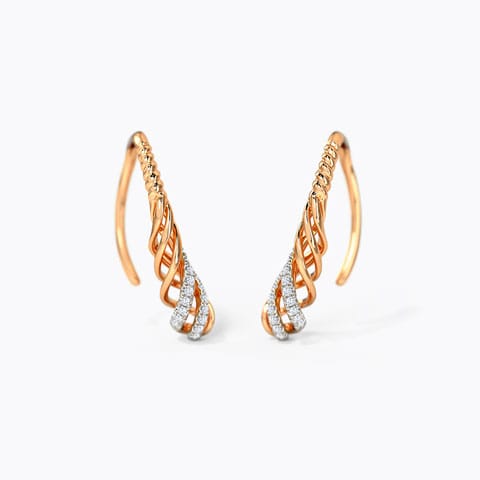 Laia Diamond Drop Earrings Diamond Earrings 14 Karat Rose Gold Laia Diamond Drop Earrings