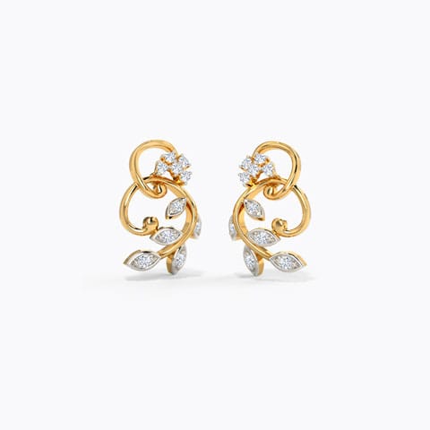 Olivia Elegant Diamond Stud Earrings Diamond Earrings 14 Karat Yellow Gold Olivia Elegant Diamond Stud Earrings