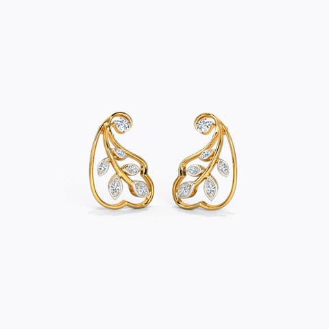 Layla Luring Diamond Stud Earrings Diamond Earrings 14 Karat Yellow Gold Layla Luring Diamond Stud Earrings