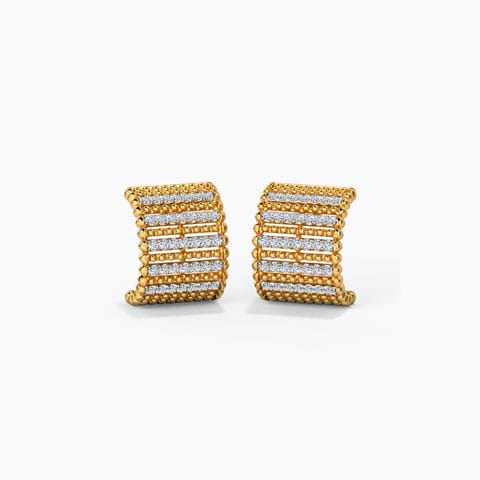 Lindsey Diamond Hoop Earrings Diamond Earrings 14 Karat Yellow Gold Lindsey Diamond Hoop Earrings