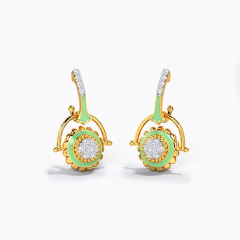 Arezoo Diamond Drop Earrings Diamond Earrings 14 Karat Yellow Gold Arezoo Diamond Drop Earrings