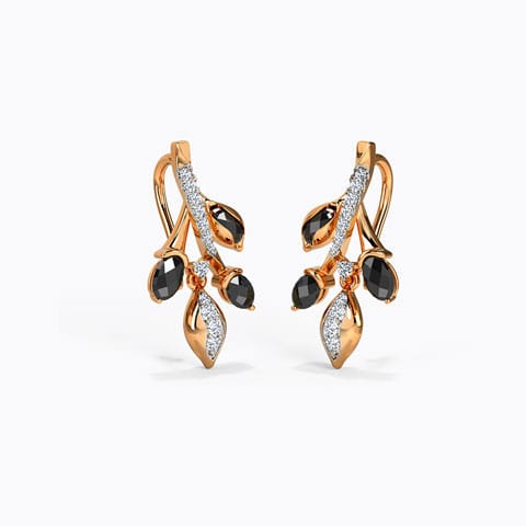 Aakriti Gemstone Drop Earrings Diamond,Gemstone Earrings 14 Karat Rose Gold Aakriti Gemstone Drop Earrings