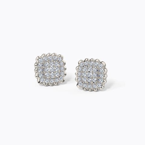 Lila Diamond Stud Earrings Diamond Earrings 14 Karat White Gold Lila Diamond Stud Earrings