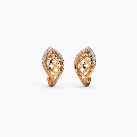 Maira Diamond Hoop Earrings Diamond Earrings 14 Karat Rose Gold Maira Diamond Hoop Earrings