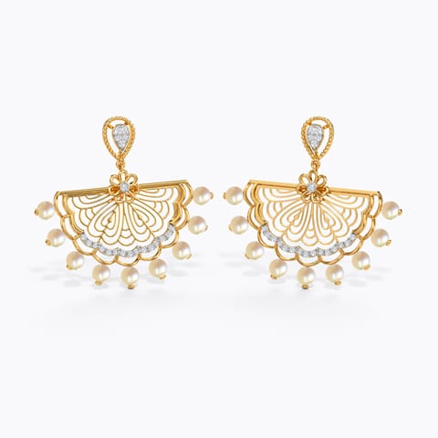 Sanjeevani Gemstone Drop Earrings Diamond,Gemstone Earrings 14 Karat Yellow Gold Sanjeevani Gemstone Drop Earrings