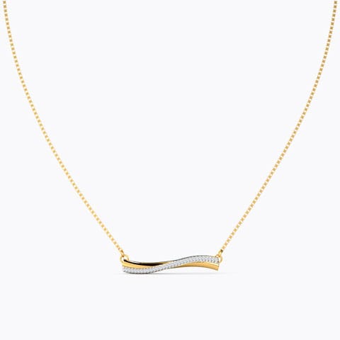 Amias Bar Diamond Necklace Diamond Necklaces 18 Karat Yellow Gold Amias Bar Diamond Necklace